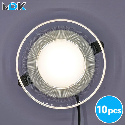 10 pièces guide de lumière LED Downlight forme ronde acrylique panneau lumières plafond encastré lampes 3W 5W 7W 9W 12W 15W haute luminosité ► Photo 1/6