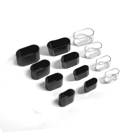 Protecteur de pied de table antidérapant ovale, 8 pièces, en silicone, protecteur de plancher de chaise, bouchon de tuyau, accessoires de meubles ► Photo 1/6