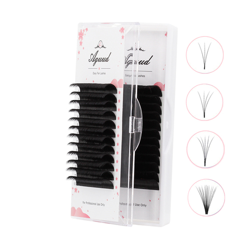 AGUUD-Extensions de cils individuels, en éventail facile, en Faux vison, multi-volume à floraison automatique, Extension de maquillage, C CC D DD ► Photo 1/6