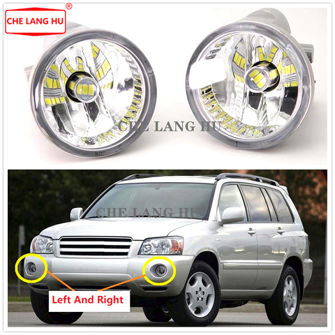 Phare antibrouillard pour Toyota Highlander LED 2004 2005 2006 2007, phare pour pare-choc avant de style de voiture avec ampoules, LED ► Photo 1/6