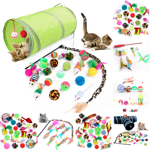 Animaux chat jouets souris forme balles formes chaton amour nouveau jouet pour animaux 21 ensemble chat canal drôle chat bâton souris fournitures valeur Bundle ► Photo 1/1