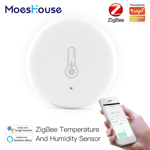 Tuya – capteur intelligent ZigBee de température et d'humidité, fonctionne sur batterie, fonctionne avec l'application Tuya Smart Life Alexa Google Home ► Photo 1/6