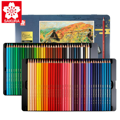 Ensemble de crayons de couleur huileuse Sakura, 24/36/48/60/72 couleurs XPY36, peint à la main pour étudiants débutants, peinture professionnelle d'art fin ► Photo 1/6