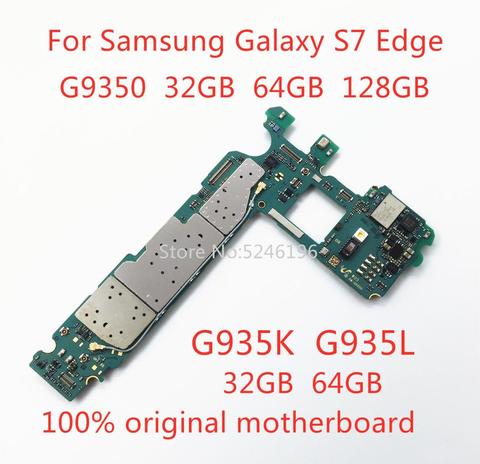 Appliquer à pour Samsung Galaxy S7 edge G9350 32GB 64GB 128GB G935K G935L 32GB 64GB original débloqué carte mère remplacement ► Photo 1/2