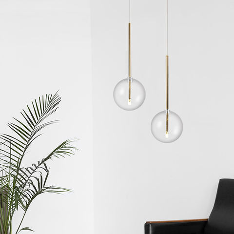 DX-lampe suspendue en boule de verre, design nordique moderne, design minimaliste, luminaire décoratif pour salon, chambre à coucher, Restaurant ► Photo 1/6