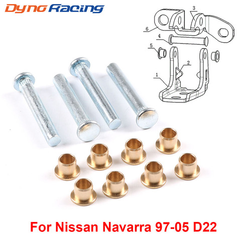 Kit de montage pour Nissan Navarra 97-05 D22, broches de charnière de porte de voiture, broches de bague, résistant à la corrosion, haute résistance ► Photo 1/6