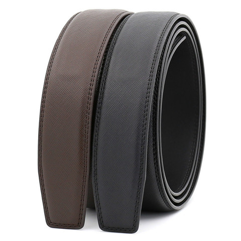 Ceinture en cuir véritable pour Homme, nouvelle marque de luxe, sangle de haute qualité, sans boucle, 3.1cm, LY131-3303 ► Photo 1/6