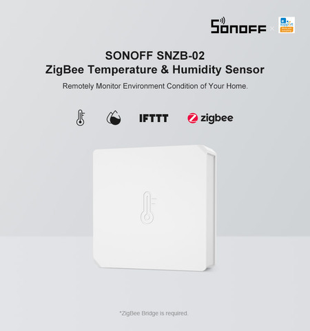SONOFF – capteur de température et d'humidité SNZB-02 ZigBee, fonctionne avec le pont ZigBee, vérification des données en temps réel via l'application eWeLink ► Photo 1/6