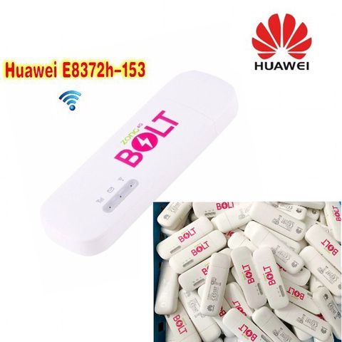 Huawei-Dongle WiFi 3G/4G, E8372h-153 mb/s, Modem sans fil, FDD, avec antenne ► Photo 1/6