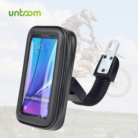 Untoom – Support de téléphone portable pour Moto avec rétroviseur, Support de guidon pour Scooter, sac étanche ► Photo 1/6