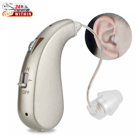 Aide auditive numérique et rechargeable pour personnes âgées sourdes, amplificateur haute puissance pour aide d'oreille, pour parer perte sévère, BTE invisible, lot de 1 ► Photo 1/6