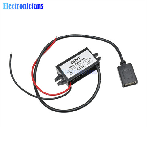 DC-DC 12V à 5V Module d'alimentation abaisseur USB convertisseur de Port femelle empotage module d'alimentation étanche pour chargeur de téléphone ► Photo 1/6