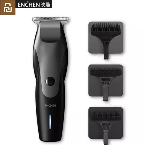 Youpin ENCHEN colibri électrique tondeuse à cheveux 10W USB charge 110-220V faible bruit cheveux tondeuse à barbe avec 3 peigne à cheveux pour homme ► Photo 1/6