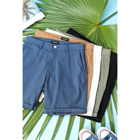 SIMWOOD 2022 d'été nouvelle Enzyme Lavé short hommes classique genou longueur couleur unie pantalon haute qualité short de grande taille SJ130359 ► Photo 1/6