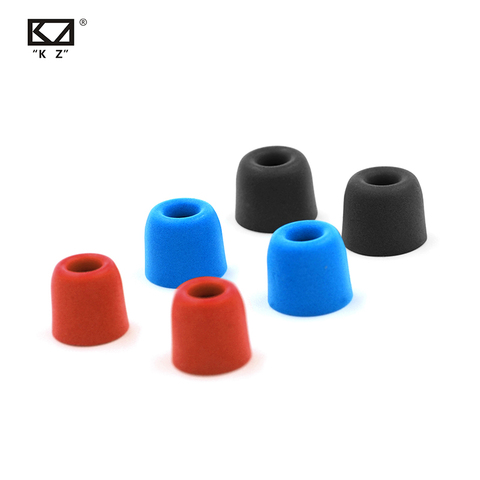 KZ – manchons en éponge de mémoire, 1 paire (2 pièces), pour écouteurs, pour améliorer la mémoire des basses, en silicone, bouchons d'oreilles pour ZAX DQ6 ► Photo 1/6