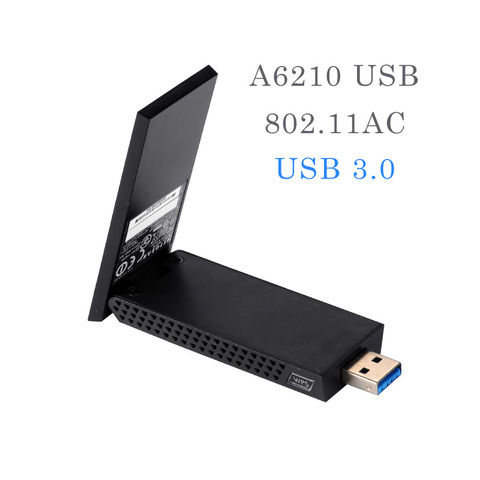 AC1200 sans fil USB 3.0 adaptateur 802.11 ca double bande 2.4 & 5GHz + station d'accueil USB pour NetGear A6210 5G carte sans fil récepteur WIFI ► Photo 1/3