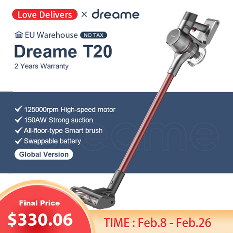 Dreame T20 aspirateur à main sans fil 25kPa forte aspiration Portable tout en un brosse dépoussiéreur sol tapis aspirateur ► Photo 1/1