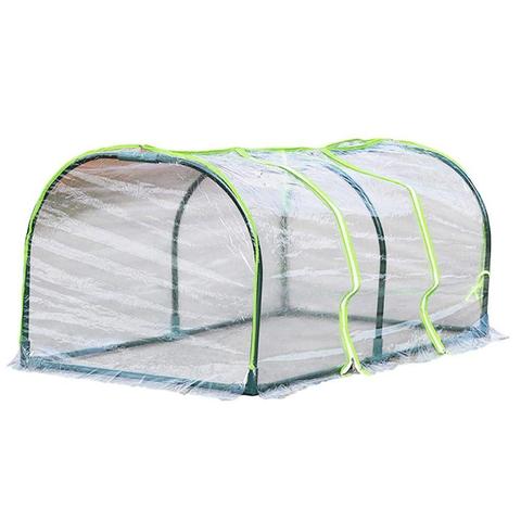 1.2m Portable maison Tunnel serre Mobile Mini serre serre ventilé plante isolation couverture sans poteau ► Photo 1/5