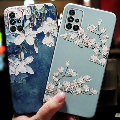 Pour Fundas Samsung Galaxy A51 A71 A50 A70 A50S A30S 2022 Cas A515 Pour Samsung A51 51 71 50 Housse 3D Fleurs Étui de Téléphone ► Photo 1/6