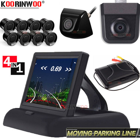 Koorinwoo dynamique 360 caméra voiture électromagnétique avant capteur de stationnement système voiture moniteur vue arrière caméra senzor Parking Parkeer ► Photo 1/6