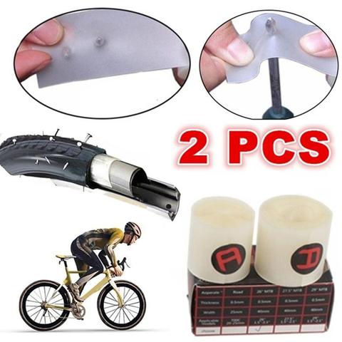 2 pièces vélo vélo pneu Liner anti-crevaison ceinture coussinet chambre à air Protection des pneus pour 700C vtt vélo de route accessoires ► Photo 1/6