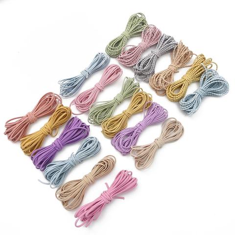 Cordon élastique multicolore de haute qualité, 5/mètres/lot/3/3mm, corde élastique extensible, bricolage, accessoires de couture ► Photo 1/6