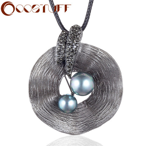 Hotsale Vintage plante bijoux sautoir pour femmes couleurs perles pendentif chaîne corde grande Suspension cadeaux alliage 2022 femme ► Photo 1/6