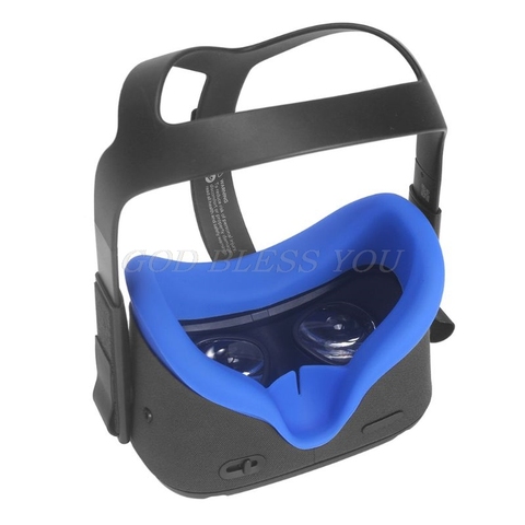 Peau douce de couverture de masque d'oeil de Silicone d'anti-sueur pour la livraison directe de lunettes d'oculus Quest VR ► Photo 1/6