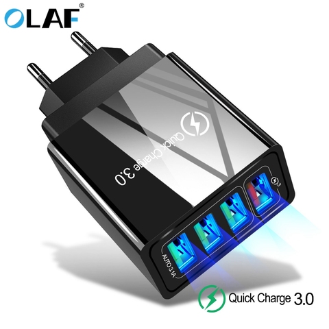 Chargeur USB à 4 ports Quick Charge 4.0/3.0 pour Samsung S10/A50/Xiaomi Mi9/iPhone X/7, adaptateur mural, qc, 1a ► Photo 1/6