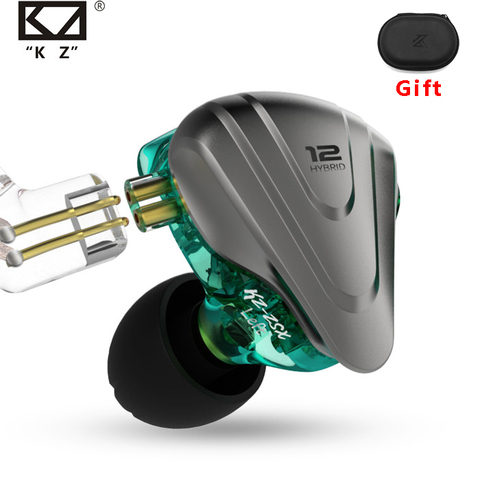 KZ – écouteurs intra-auriculaires en métal ZSX Terminator, 12 unités hybrides, basse 5BA + 1DD, HIFI, casque d'écoute, suppression du bruit ► Photo 1/6