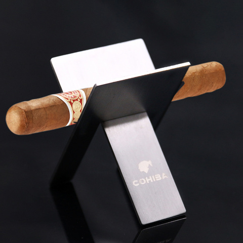 Porte-cigarettes Cohiba en acier inoxydable, porte-cigarettes pliable, accessoire pour fumer ► Photo 1/6