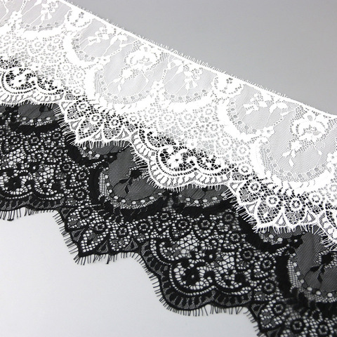 (3 mètres/lot) 160mm Floral brodé cils dentelle ruban vêtements accessoires dentelle matériel à la main robe de mariée ruban ► Photo 1/6