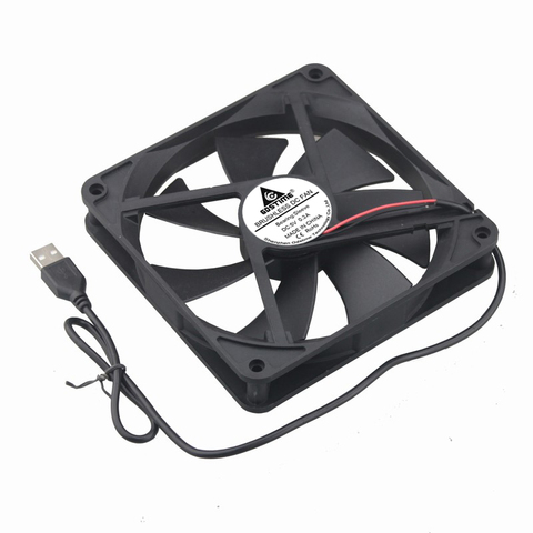 Ventilateur de refroidissement USB 5V, boîtier PC, 14CM, 140mm x 25mm, 1 pièce ► Photo 1/1