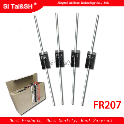 100 pièces Redresseur Diode 2A 1000V DO-15 FR207 ► Photo 1/2