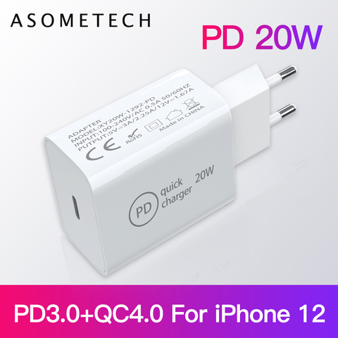 Chargeur USB type-c 20W pour téléphone Portable, charge rapide, compatible avec iPhone 12 Pro Max, iPad Air 4 2022 ► Photo 1/6