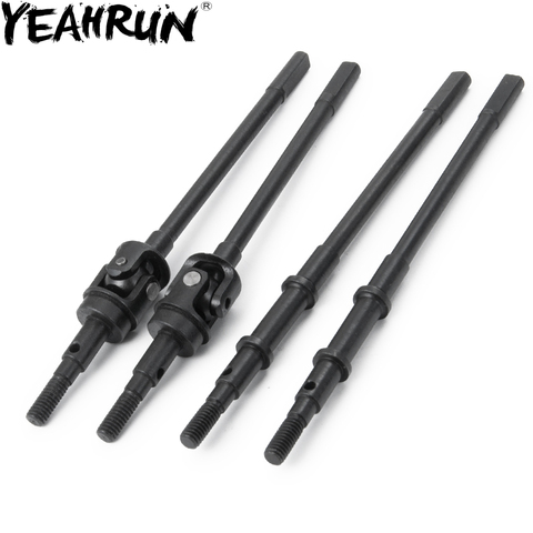 YEAHRUN 1/10 RC chenille métal acier avant essieu arrière CVD arbres d'entraînement pour Axial SCX10II 90046 ► Photo 1/6