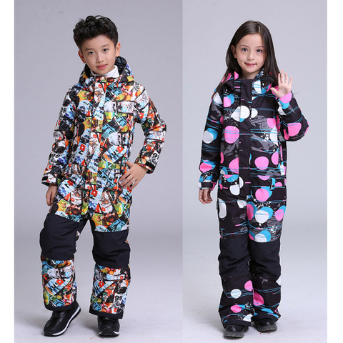 Combinaison de neige pour garçons ou filles, vêtement pour enfants, combinaison de ski, de snowboard, imperméable au vent, respirant, hiver, collection tenue de sport ► Photo 1/6