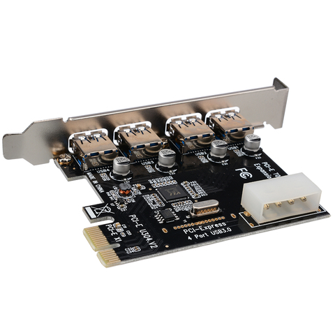 Pohiks – adaptateur de carte d'extension PCI Express, pour ordinateur de bureau, professionnel, 4 ports PCI-E vers USB 3.0 HUB, 5 Gbps ► Photo 1/6