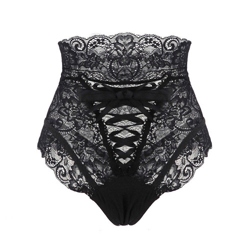 Incroyable Sexy culottes femmes taille haute dentelle tongs et G cordes sous-vêtements dames évider caleçons intimes Lingerie P5139 ► Photo 1/6