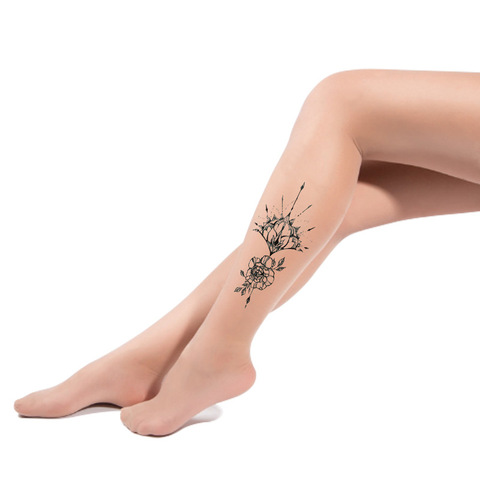 Modèle Cool imprimé Bas Mince Sexy Collants Slouch Chaussettes Femmes tatouage-bas été ► Photo 1/5