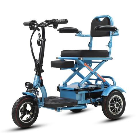 Scooter électrique pliable Portable pour personnes âgées/handicapées à trois roues, 350W 48V ► Photo 1/6