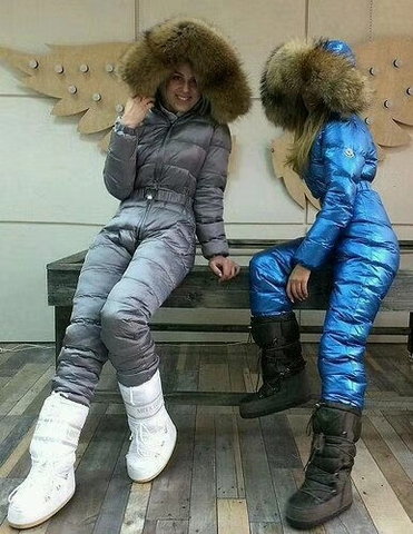 Doudoune de ski en duvet de canard pour femme, combinaison d'extérieur de marque, avec capuche en vraie fourrure, collection hiver 2022 ► Photo 1/6