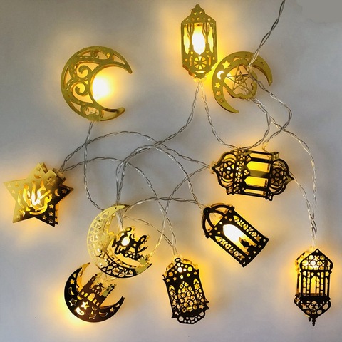 Ramadan décorations lune étoile Led chaîne lumières EID moubarak décor pour la maison Islam musulman événement fête fournitures Eid al-fitr décor ► Photo 1/6