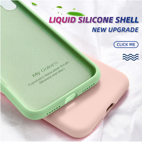 Étui en silicone liquide souple officiel pour Huawei P30 P20 Lite Mate 30 20 Pro Y9 Y6 Y7 2022 Nova 5 3 4 honour 9 lite 8X 9X housse ► Photo 1/6