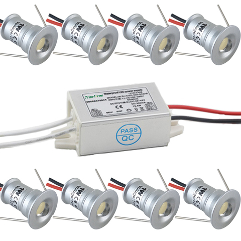 Mini Spot lumineux IP65 LED ampoules, avec adaptateur de pilote IP67, éclairage à ampoules 1W 12V, pour salle de bains, SPA, Sauna ► Photo 1/6