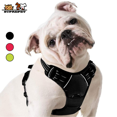 Superpet − harnais pour animal de compagnie, harnais en Nylon réglable pour chien et chiot, gilet pour grands, moyens et chiots, ne tirez pas ► Photo 1/6