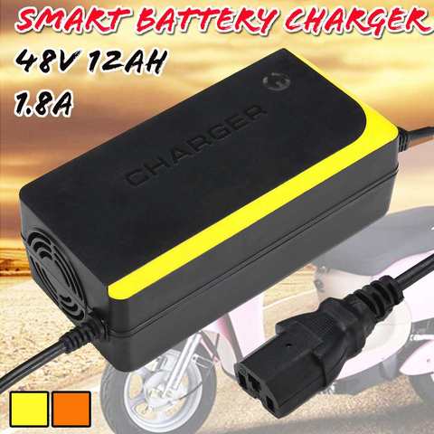 48V 12AH vélo électrique Scooters chargeur de moto alimentation intelligente chargeur de batterie au plomb 48V 1.8A 12AH ► Photo 1/6