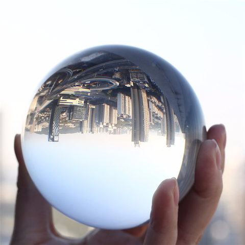 Boule de cristal, boule en Quartz transparente, Feng Shui, couleur claire, boules en verre naturelles magiques pour la décoration, accessoires de photographie ► Photo 1/5