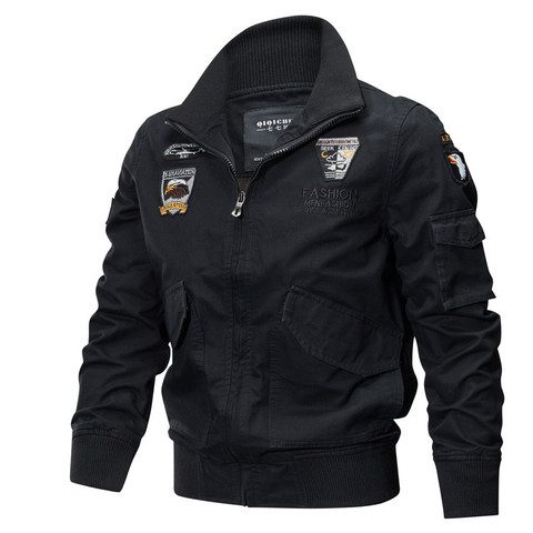 Blouson militaire de bombardier pour homme, taille Plus 4XL, en coton, pour pilote tactique, pour automne-hiver ► Photo 1/6