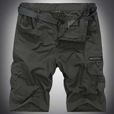 Short de randonnée à séchage rapide pour hommes, short de plein air, militaire, demi-pantalon à poches multiples, Bermuda, Combat, chasse et pêche, ShortM-5XL ► Photo 1/6